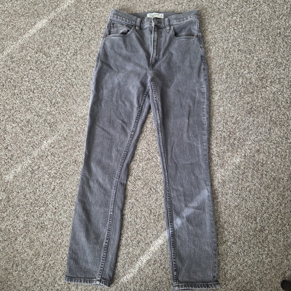 Abercrombie And Fitch Jeans The Skinny High Rise Washed Gray Size 26/2